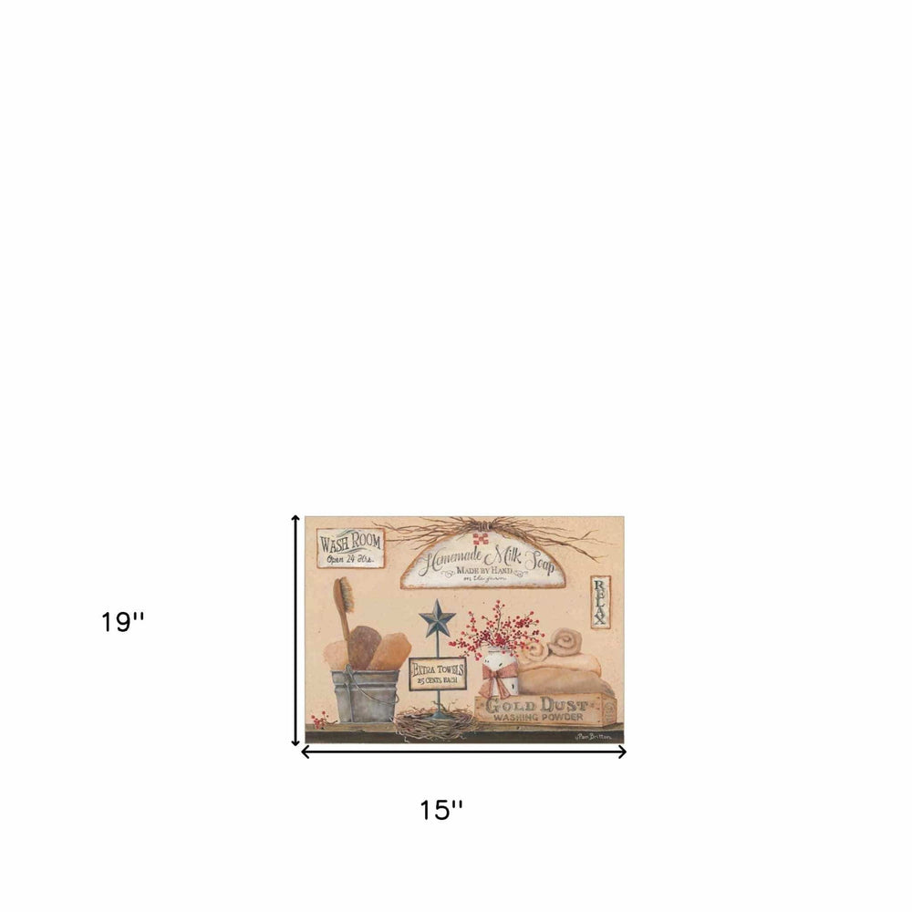 Set Of Two Wash Room White Framed Print Bathroom Wall Art - Homeroots - Flyclothing LLC