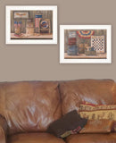 Set Of Two Sweet Land of Liberty 2 White Framed Print Wall Art - Homeroots - Flyclothing LLC