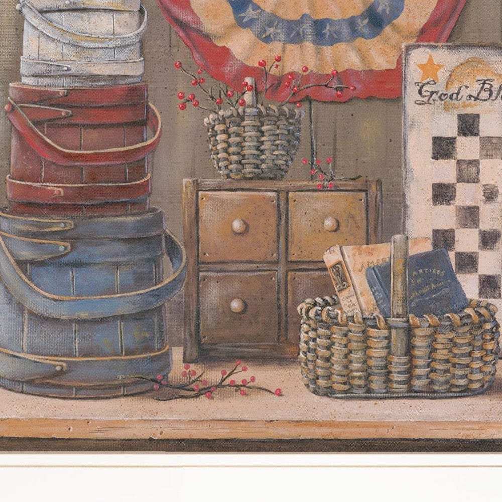 Set Of Two Sweet Land of Liberty 2 White Framed Print Wall Art - Homeroots - Flyclothing LLC