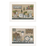 Set Of Two Farmhouse Kitchen 1 White Framed Print Kitchen Wall Art - Homeroots - Flyclothing LLC