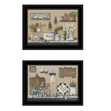 Set Of Two Farmhouse Kitchen 2 Black Framed Print Kitchen Wall Art - Homeroots - Flyclothing LLC