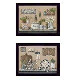 Set Of Two Farmhouse Kitchen 3 Black Framed Print Kitchen Wall Art - Homeroots - Flyclothing LLC