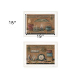 Set Of Two Shelf Treasures 1 White Framed Print Wall Art - Homeroots - Flyclothing LLC