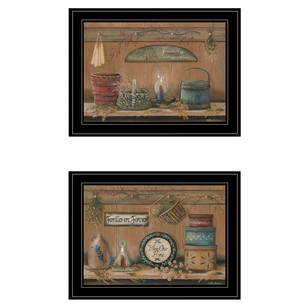 Set Of Two Shelf Treasures 2 Black Framed Print Wall Art - Homeroots - Flyclothing LLC