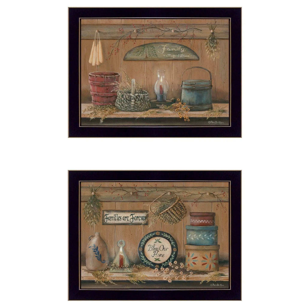 Set Of Two Shelf Treasures 3 Black Framed Print Wall Art - Homeroots - Flyclothing LLC