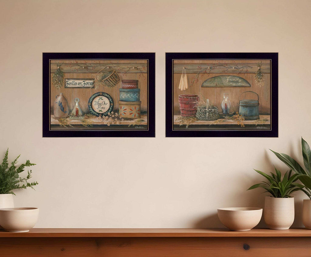 Set Of Two Shelf Treasures 3 Black Framed Print Wall Art - Homeroots - Flyclothing LLC