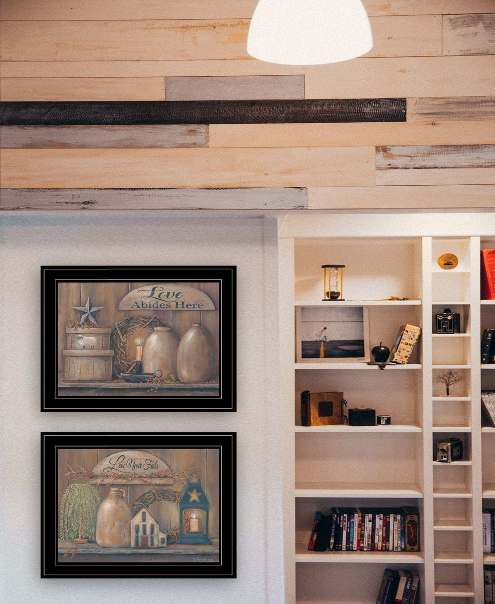 Set Of Two Love Never Fails 2 Black Framed Print Wall Art - Homeroots - Flyclothing LLC