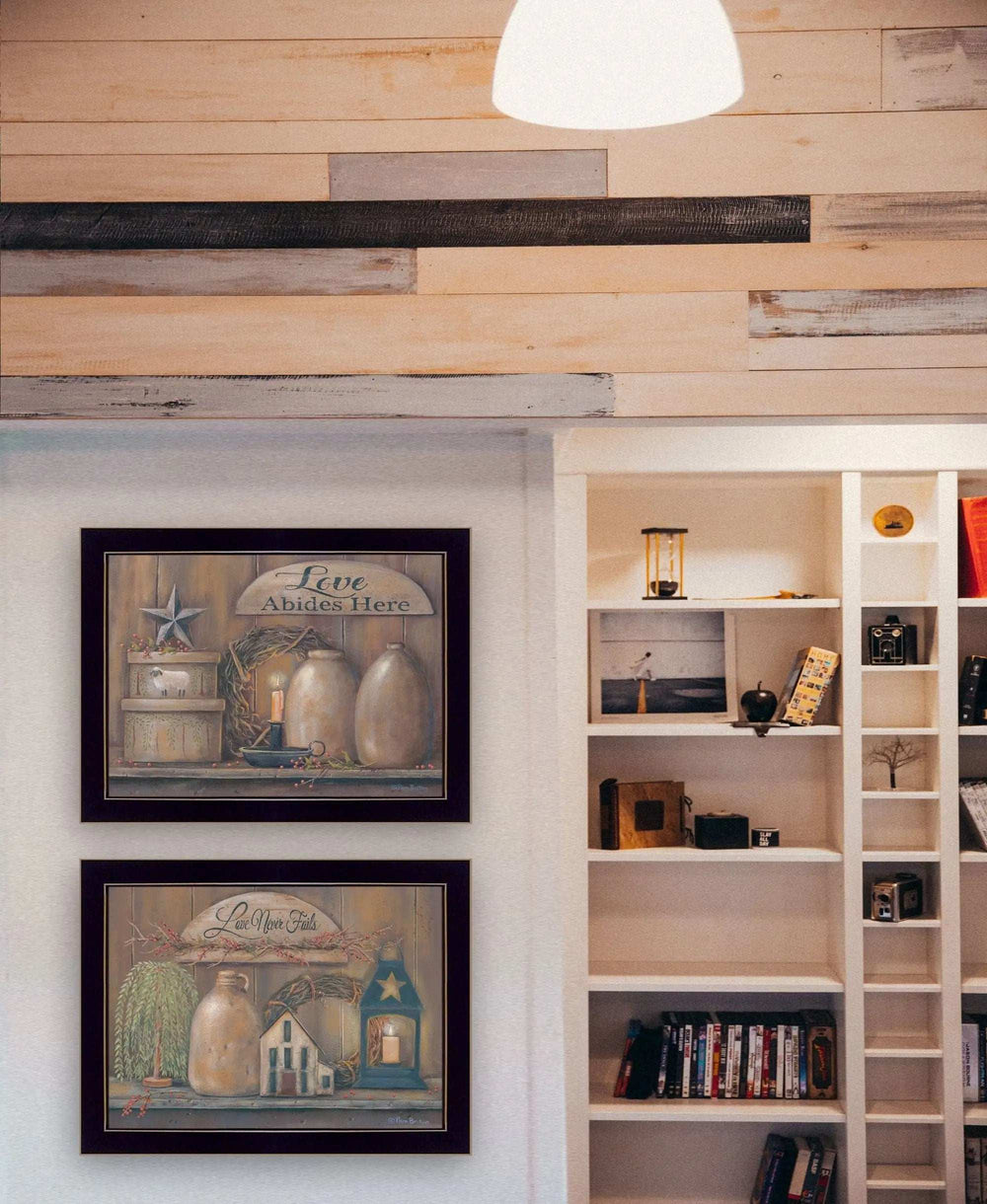 Set Of Two Love Never Fails 3 Black Framed Print Wall Art - Homeroots - Flyclothing LLC