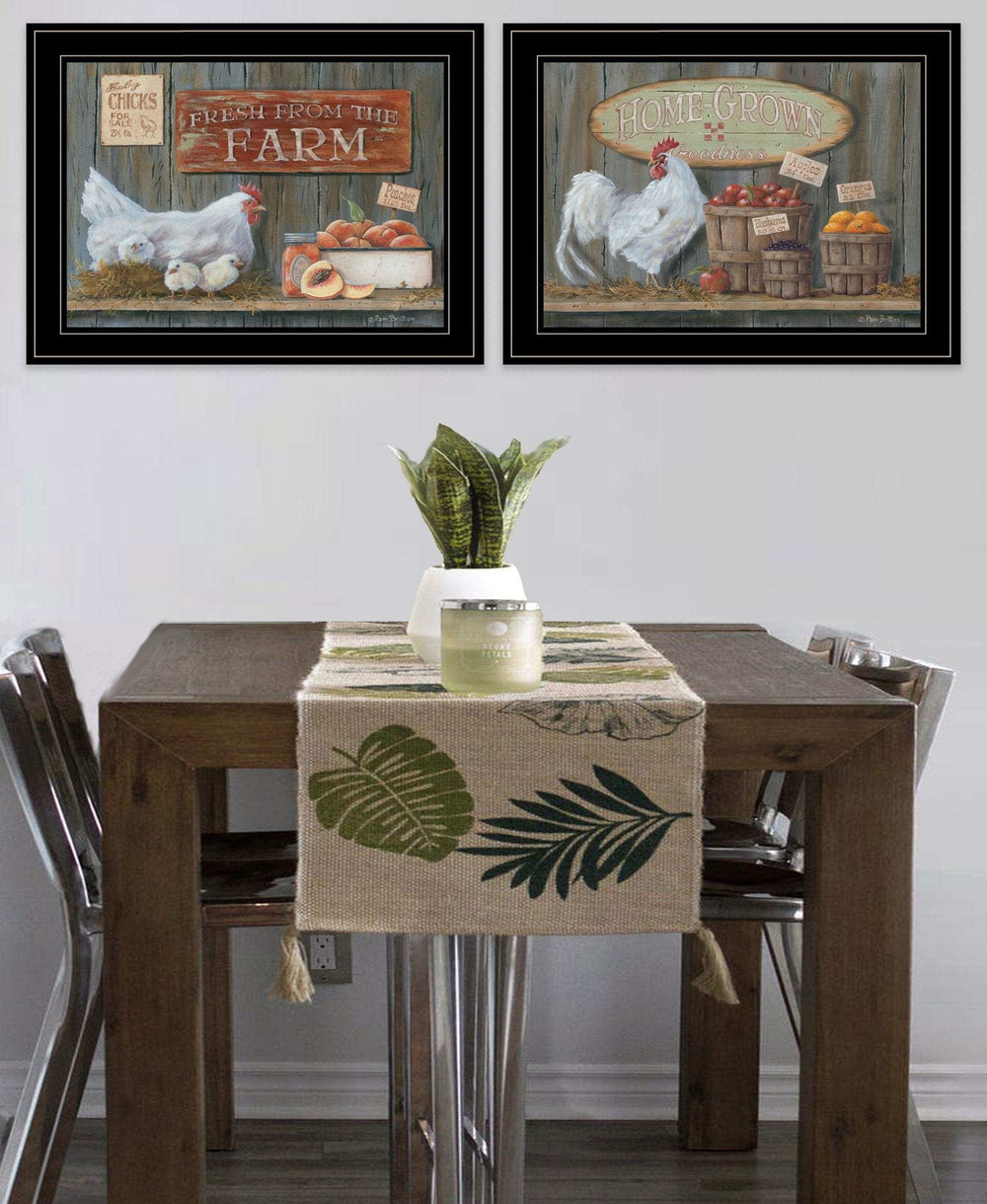 Set Of Two Home Grown 2 Black Framed Print Wall Art - Homeroots - Flyclothing LLC