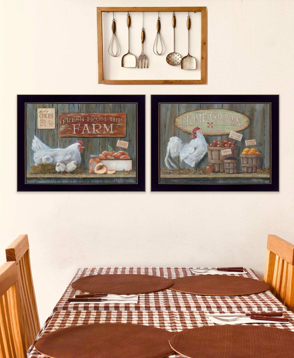 Set Of Two Home Grown 3 Black Framed Print Wall Art - Homeroots - Flyclothing LLC