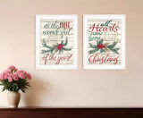 Set Of Two All Heart Come Home for Christmas 1 White Framed Print Wall Art - Homeroots - Flyclothing LLC