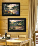 Set Of Two Lakefront Camping 2 Black Framed Print Wall Art - Homeroots - Flyclothing LLC