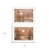 Set Of Two Full Moon I and II 1 White Framed Print Wall Art - Homeroots - Flyclothing LLC