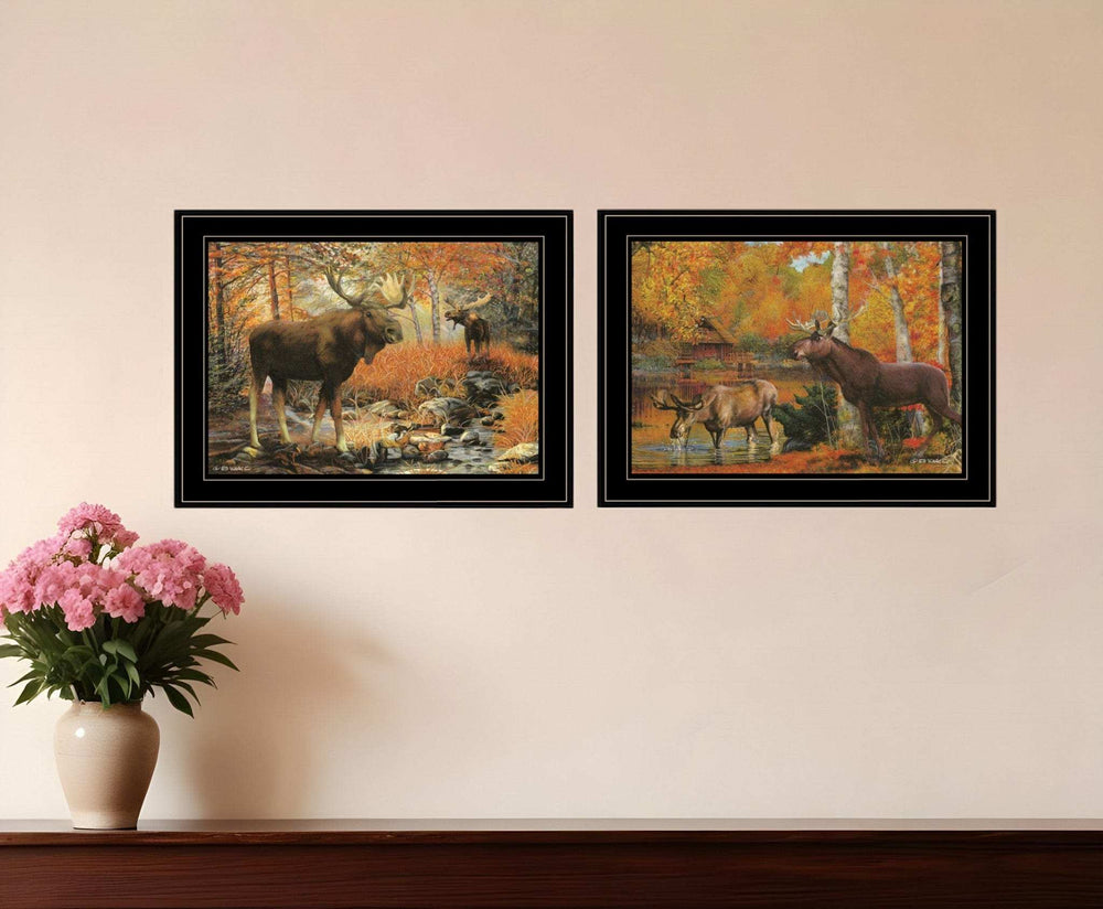 Set Of Two Great Outdoors 4 Black Framed Print Wall Art - Homeroots - Flyclothing LLC