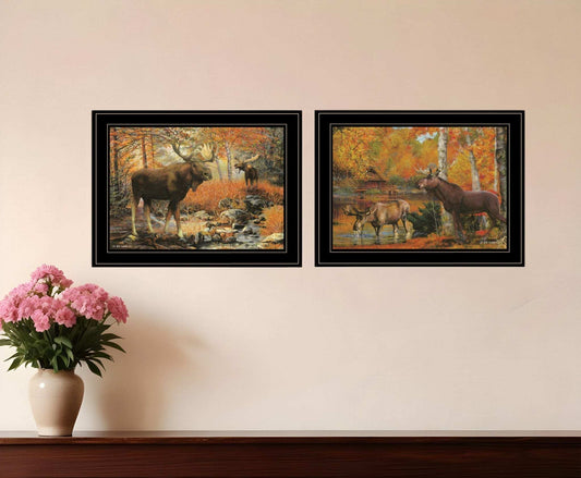 Set Of Two Great Outdoors 4 Black Framed Print Wall Art - Homeroots - Flyclothing LLC