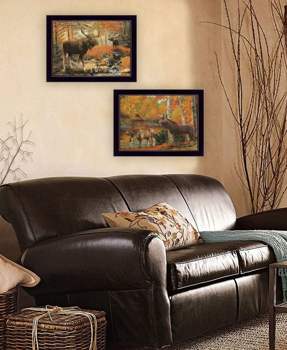 Set Of Two Call of the Wild 2 Black Framed Print Wall Art - Homeroots - Flyclothing LLC