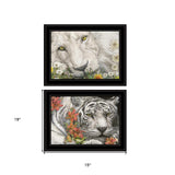 Set Of Two Tiger Lily Dandy Lion 2 Black Framed Print Wall Art - Homeroots - Flyclothing LLC