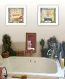 Set Of Two A Bit of Bubbly 1 White Framed Print Bathroom Wall Art - Homeroots - Flyclothing LLC