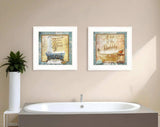 Set Of Two A Bit of Bubbly 1 White Framed Print Bathroom Wall Art - Homeroots - Flyclothing LLC