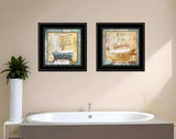 Set Of Two A Bit of Bubbly 2 Black Framed Print Bathroom Wall Art - Homeroots - Flyclothing LLC