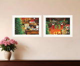 Set Of Two Ive Been A Good Boy 1 White Framed Print Wall Art - Homeroots - Flyclothing LLC