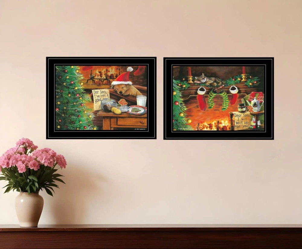 Set Of Two Ive Been A Good Boy 2 Black Framed Print Wall Art - Homeroots - Flyclothing LLC