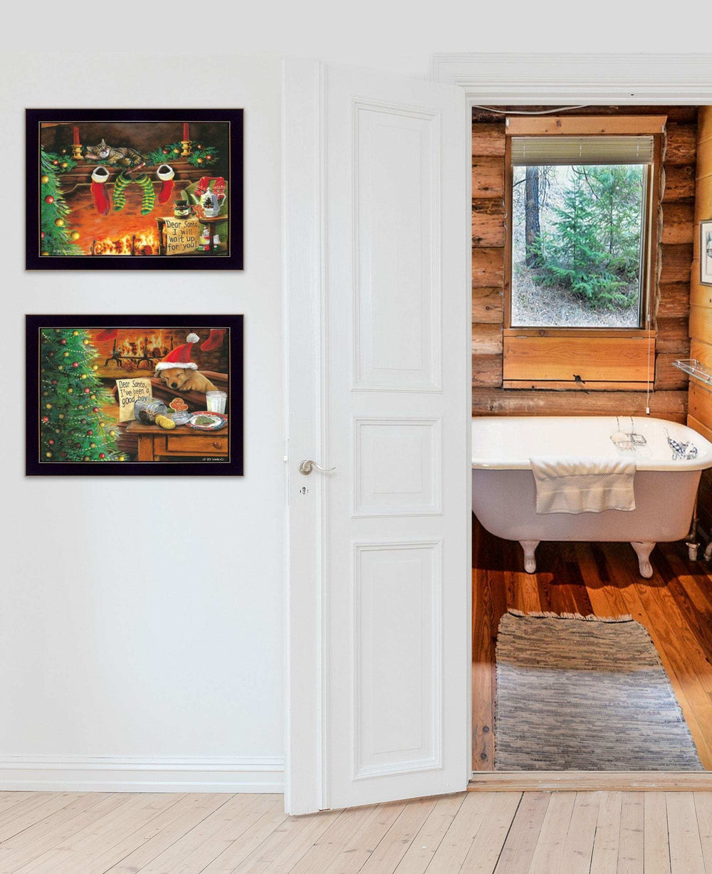 Set Of Two Ive Been A Good Boy 3 Black Framed Print Wall Art - Homeroots - Flyclothing LLC