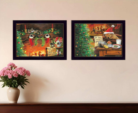 Set Of Two Ive Been A Good Boy 3 Black Framed Print Wall Art - Homeroots - Flyclothing LLC