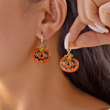 Halloween Pumpkin Drop Earrings - Trendsi - Flyclothing LLC