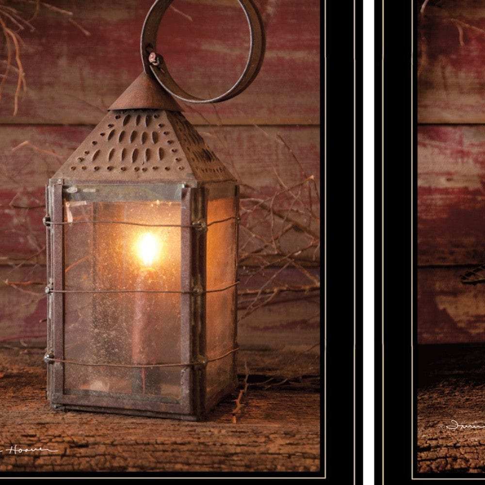 Set Of Two Innkeepers Lantern 2 Black Framed Print Wall Art - Homeroots - Flyclothing LLC