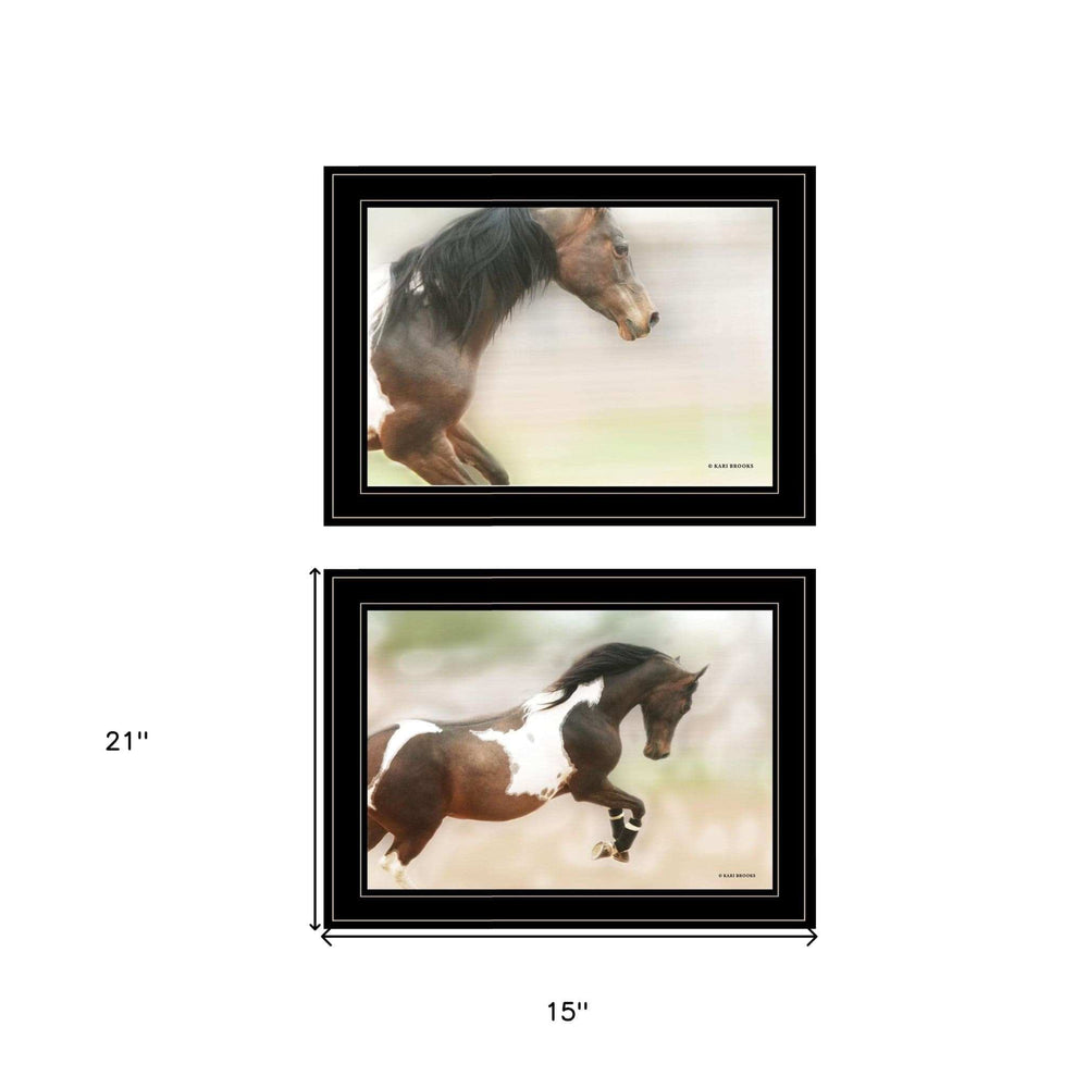 Set Of Two A Wild Kookie 2 Black Framed Print Wall Art - Homeroots - Flyclothing LLC