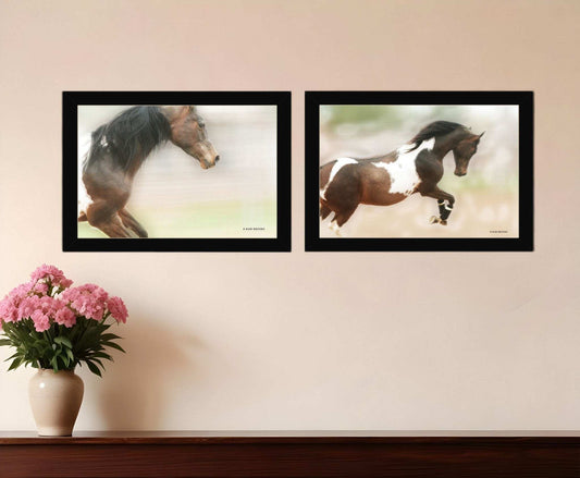 Set Of Two A Wild Kookie 3 Black Framed Print Wall Art - Homeroots - Flyclothing LLC