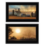 Set Of Two Light of a New Day 3 Black Framed Print Wall Art - Homeroots - Flyclothing LLC