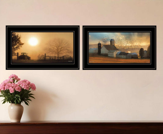 Set Of Two Light of a New Day 3 Black Framed Print Wall Art - Homeroots - Flyclothing LLC