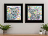 Set Of Two Elephant I and II 2 Black Framed Print Wall Art - Homeroots - Flyclothing LLC