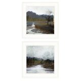 Set Of Two Winter Landscape 1 White Framed Print Wall Art - Homeroots - Flyclothing LLC
