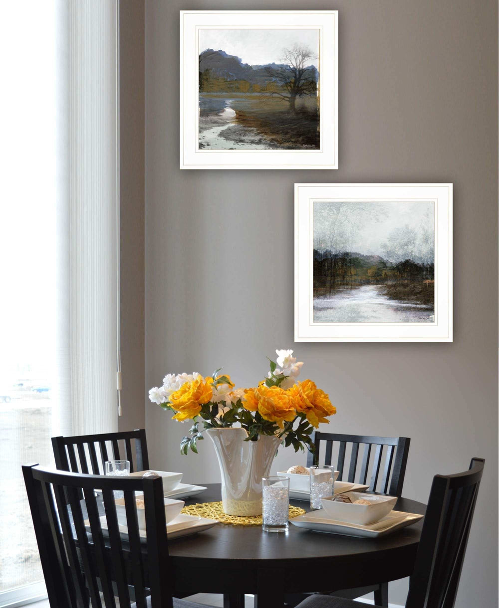 Set Of Two Winter Landscape 1 White Framed Print Wall Art - Homeroots - Flyclothing LLC