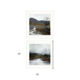 Set Of Two Winter Landscape 1 White Framed Print Wall Art - Homeroots - Flyclothing LLC
