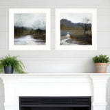 Set Of Two Winter Landscape 1 White Framed Print Wall Art - Homeroots - Flyclothing LLC