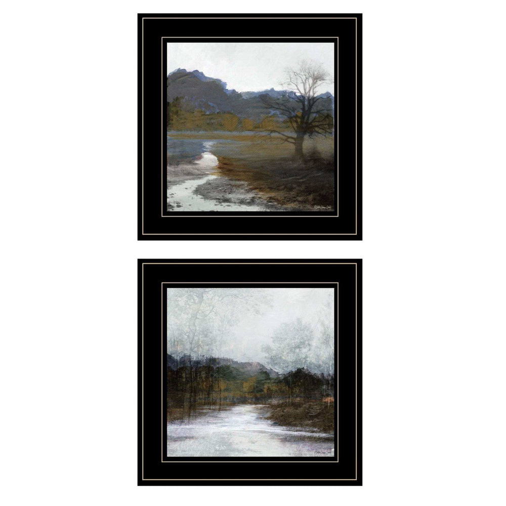 Set Of Two Winter Landscape 2 Black Framed Print Wall Art - Homeroots - Flyclothing LLC