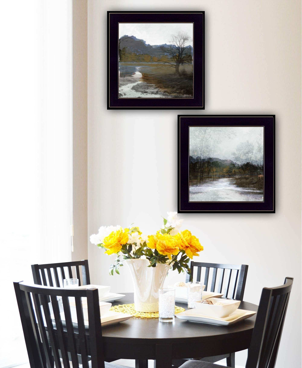 Set Of Two Winter Landscape 2 Black Framed Print Wall Art - Homeroots - Flyclothing LLC