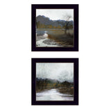 Set Of Two Winter Landscape Black Framed Print Wall Art - Homeroots - Flyclothing LLC