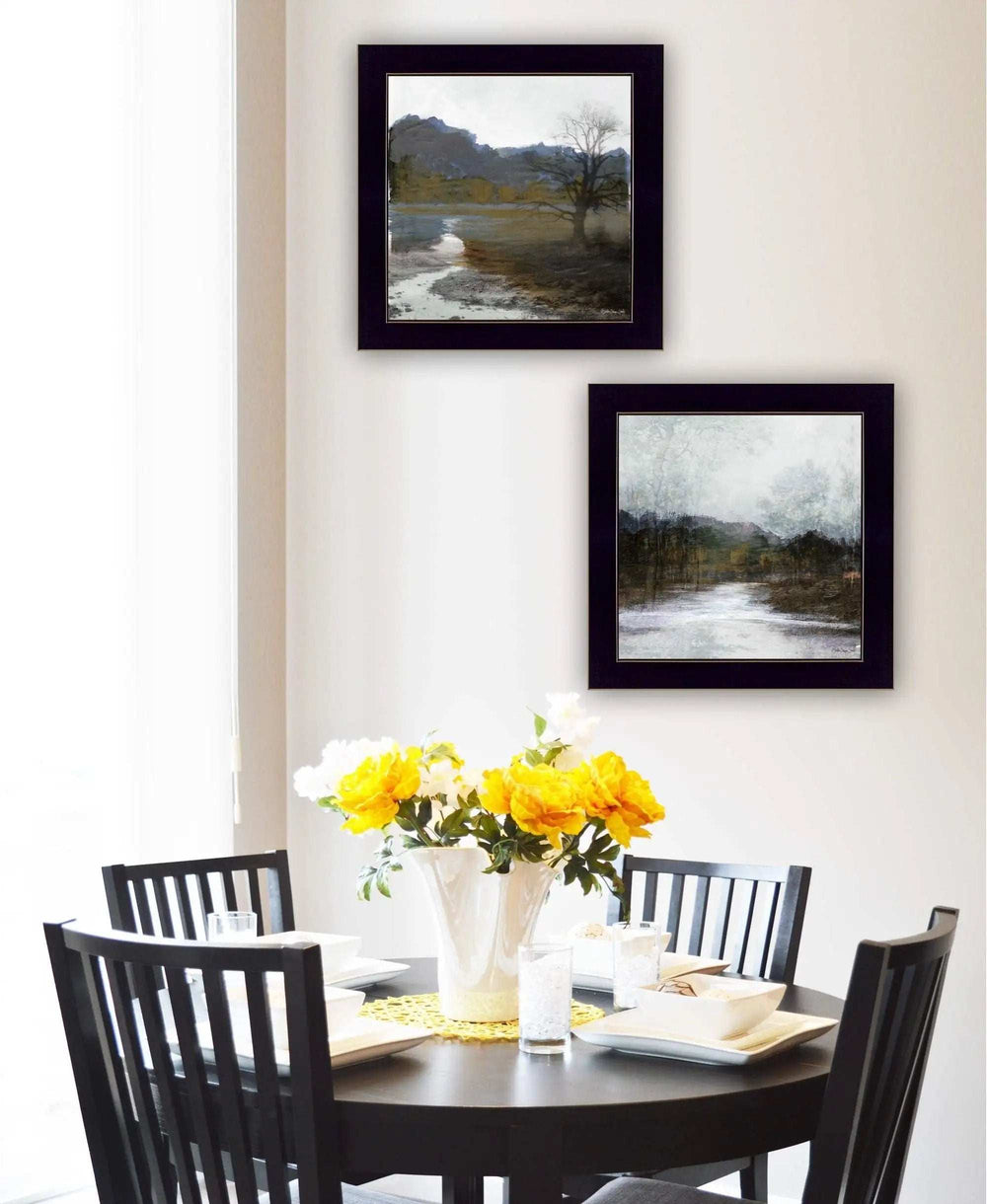 Set Of Two Winter Landscape Black Framed Print Wall Art - Homeroots - Flyclothing LLC
