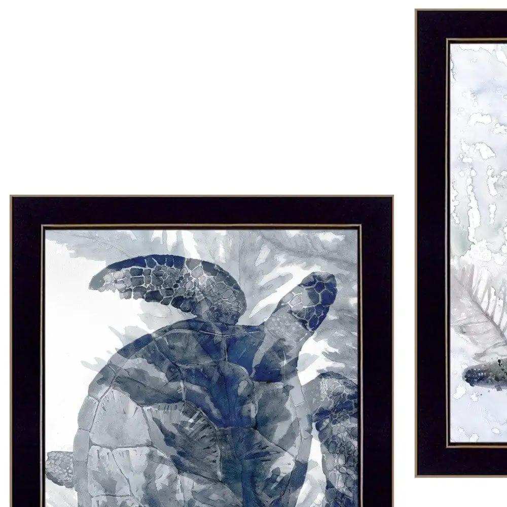 Set Of Two Ocean 3 Black Framed Print Wall Art - Homeroots - Flyclothing LLC