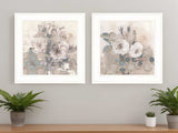 Set Of Two Transitional Blooms 1 White Framed Print Wall Art - Homeroots - Flyclothing LLC
