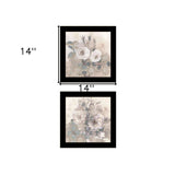 Set Of Two Transitional Blooms 3 Black Framed Print Wall Art - Homeroots - Flyclothing LLC