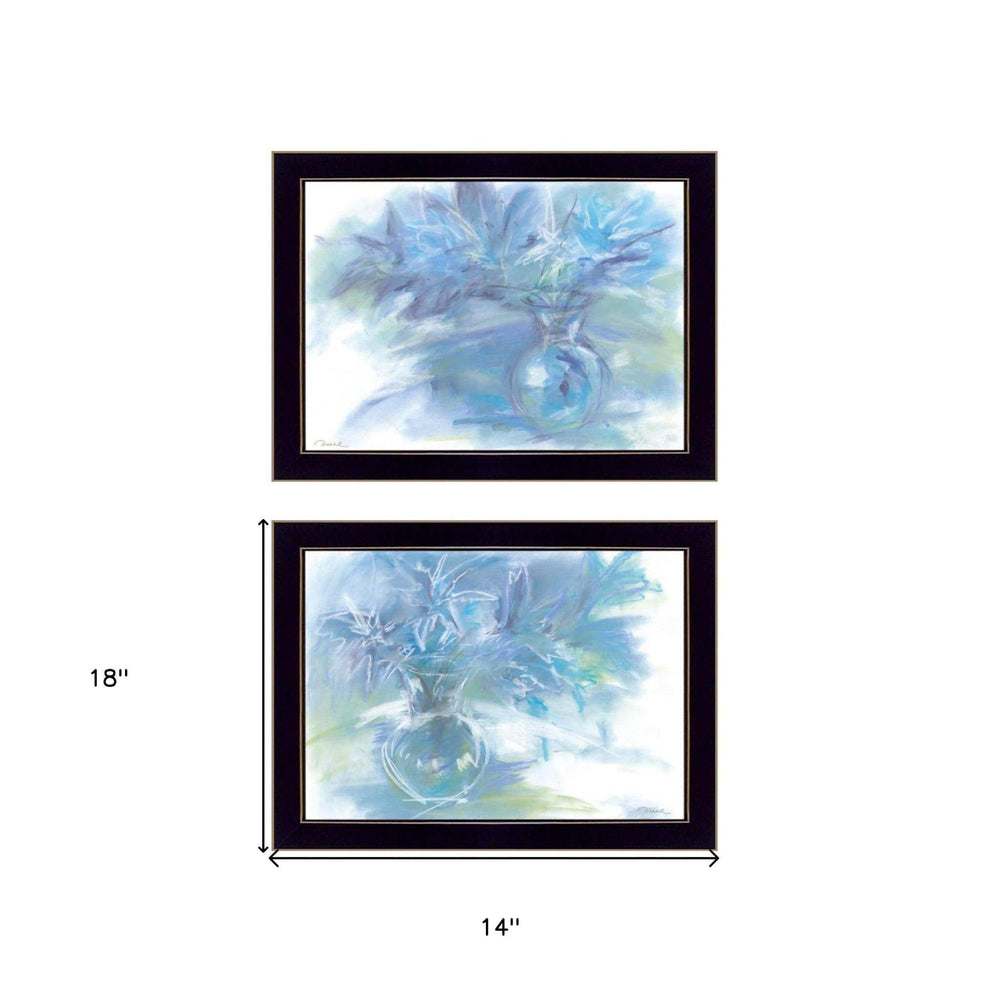Set Of Two Morning Glory 3 Black Framed Print Wall Art - Homeroots - Flyclothing LLC