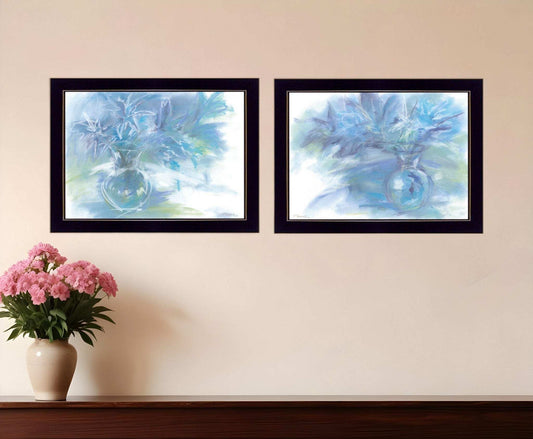 Set Of Two Morning Glory 3 Black Framed Print Wall Art - Homeroots - Flyclothing LLC