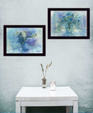 Set Of Two Susies Blue Bouquet 3 Black Framed Print Wall Art - Homeroots - Flyclothing LLC