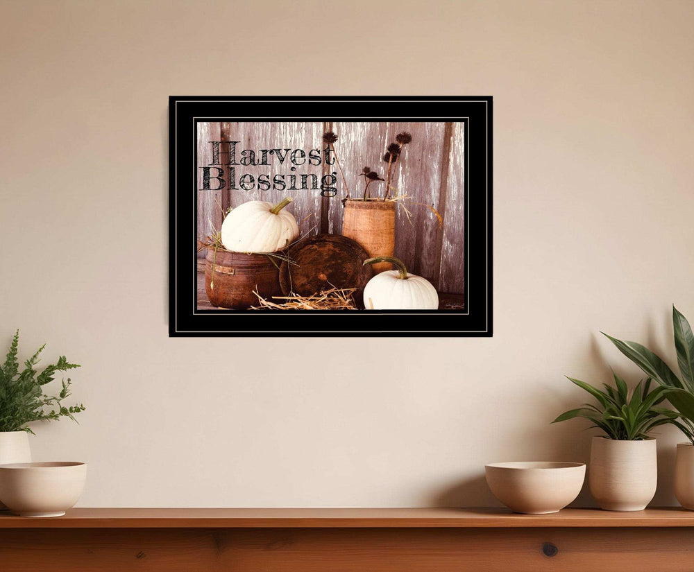 Harvest Blessings 2 Black Framed Print Kitchen Wall Art - Homeroots - Flyclothing LLC